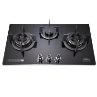 [HY-3363] “三環火”玻璃面鋁合金邊框三頭嵌入式煮食爐